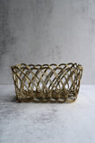 Rectangular Gold Wire Woven Baskets