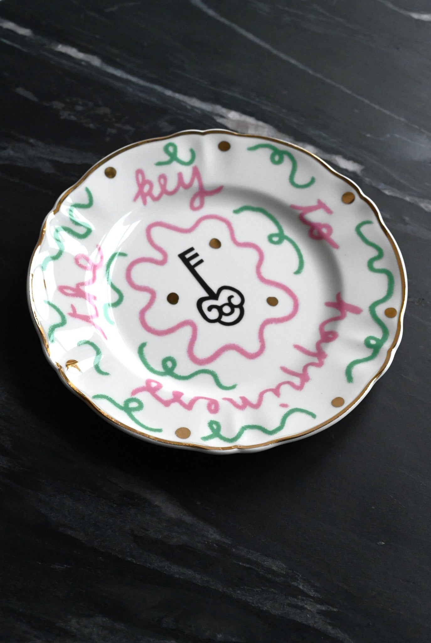 The Key to Happiness Small Plate