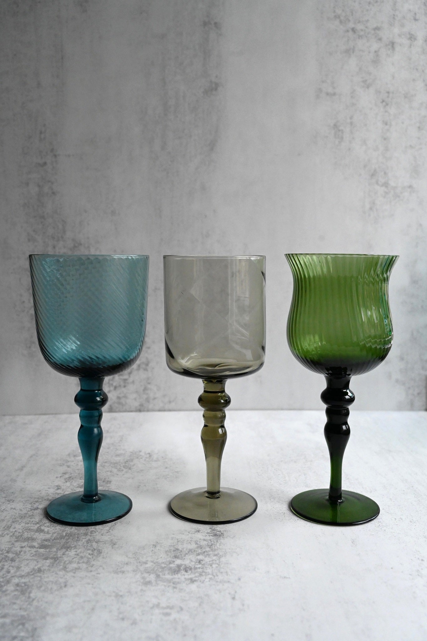 Set of Six Art Nouveau Wine Goblets