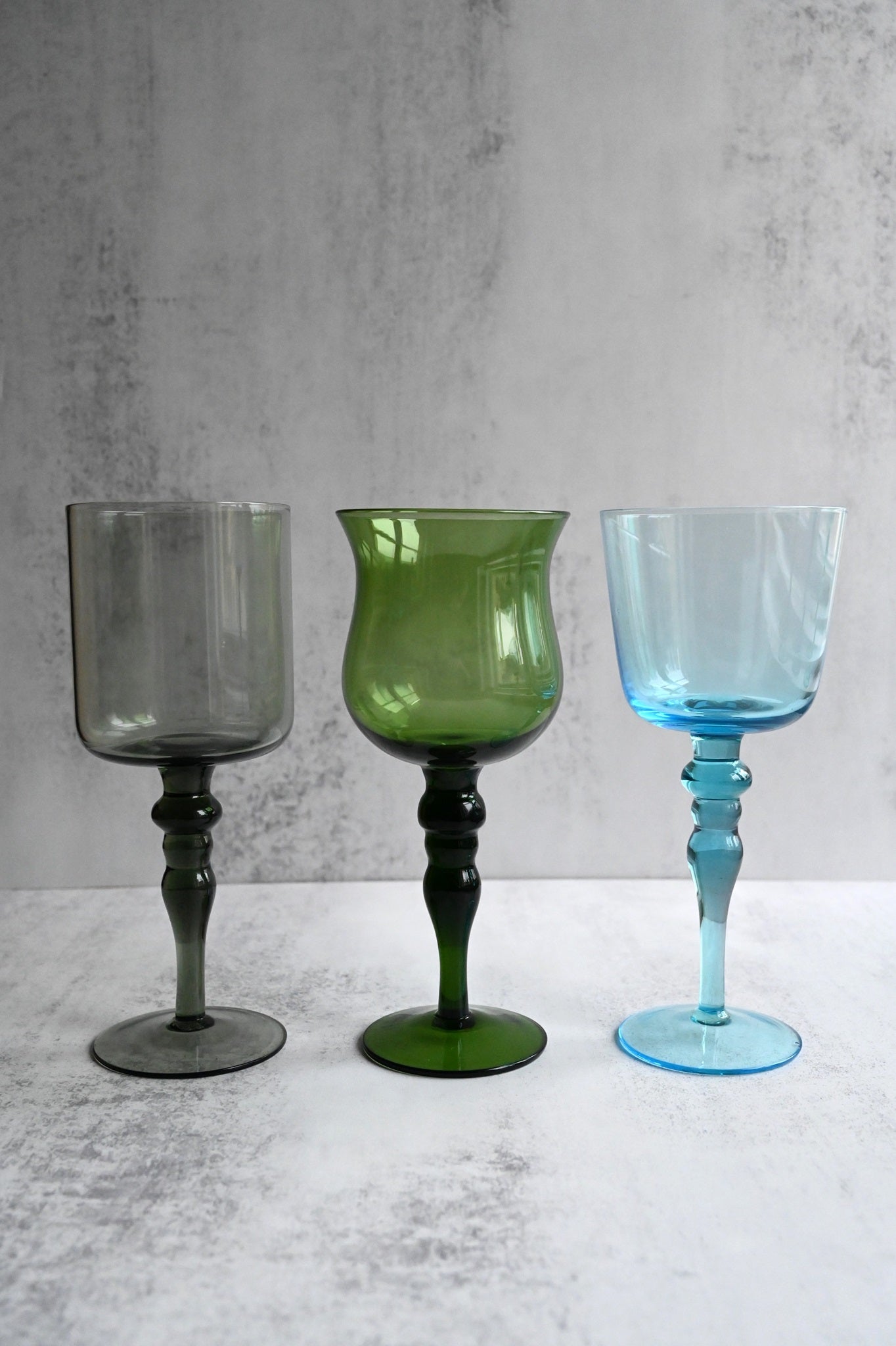 Set of Six Art Nouveau Wine Glasses