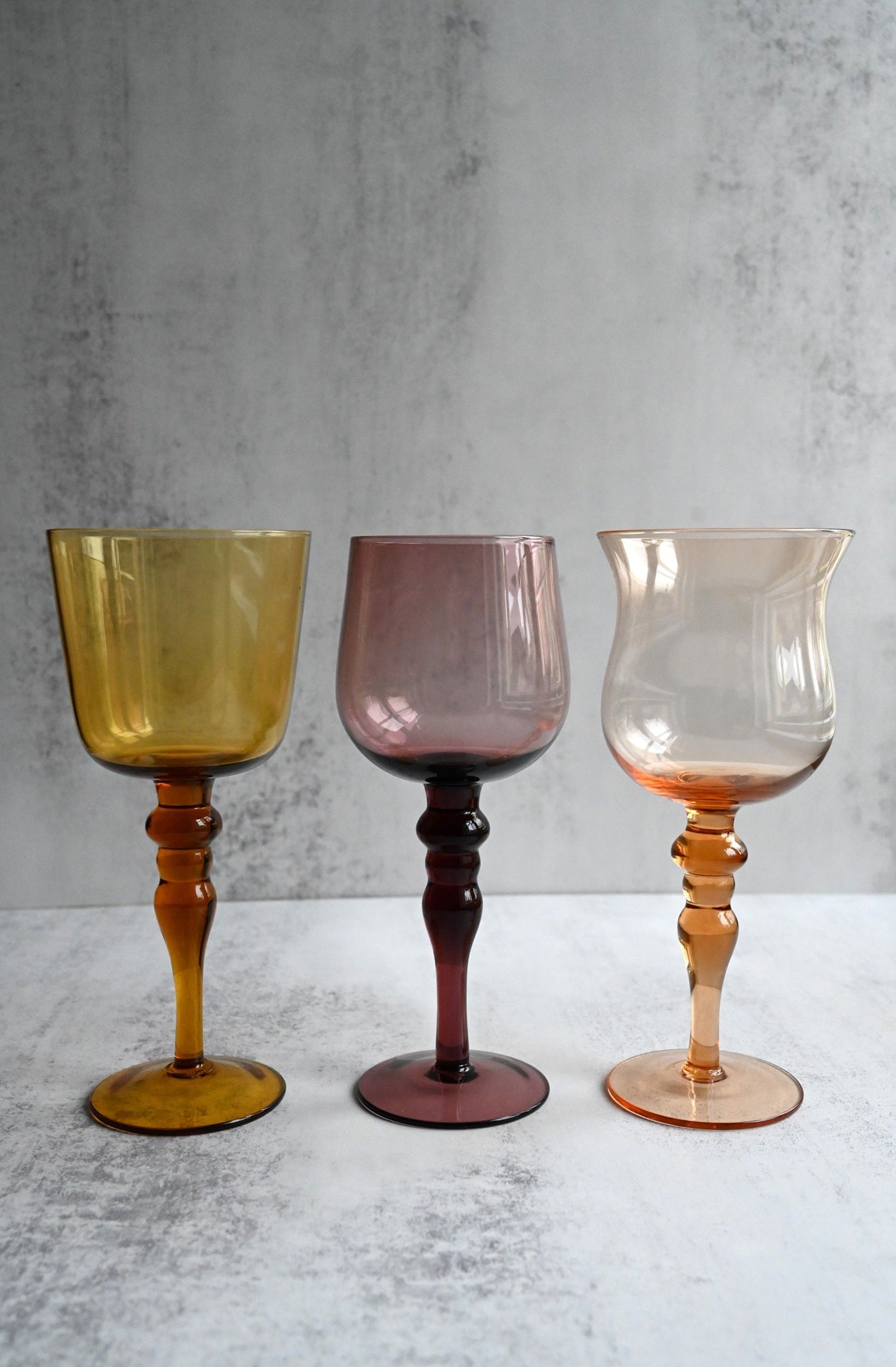 Set of Six Art Nouveau Wine Glasses
