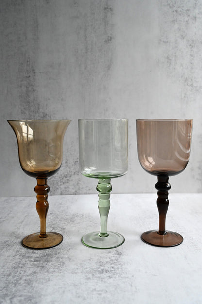 Set of Six Art Nouveau Wine Glasses