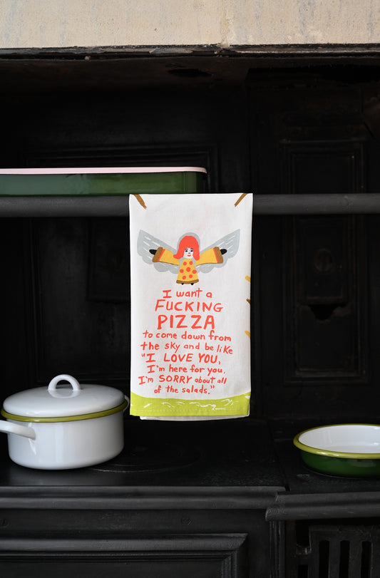 F*cking Pizza Tea Towel