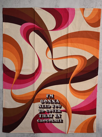 Cover In Chocolate Tea Towel