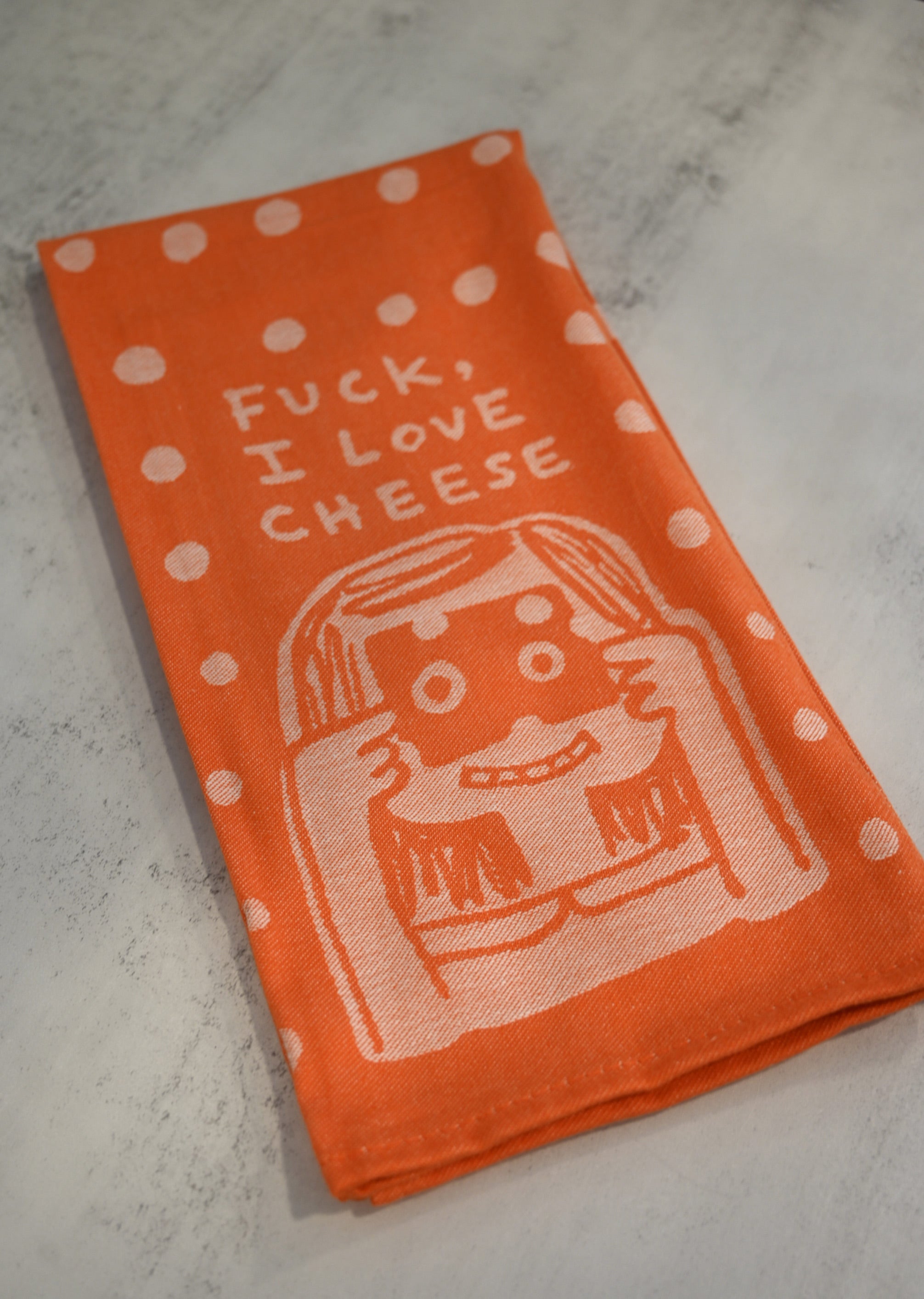 F*ck I Love Cheese Geschirrtuch 