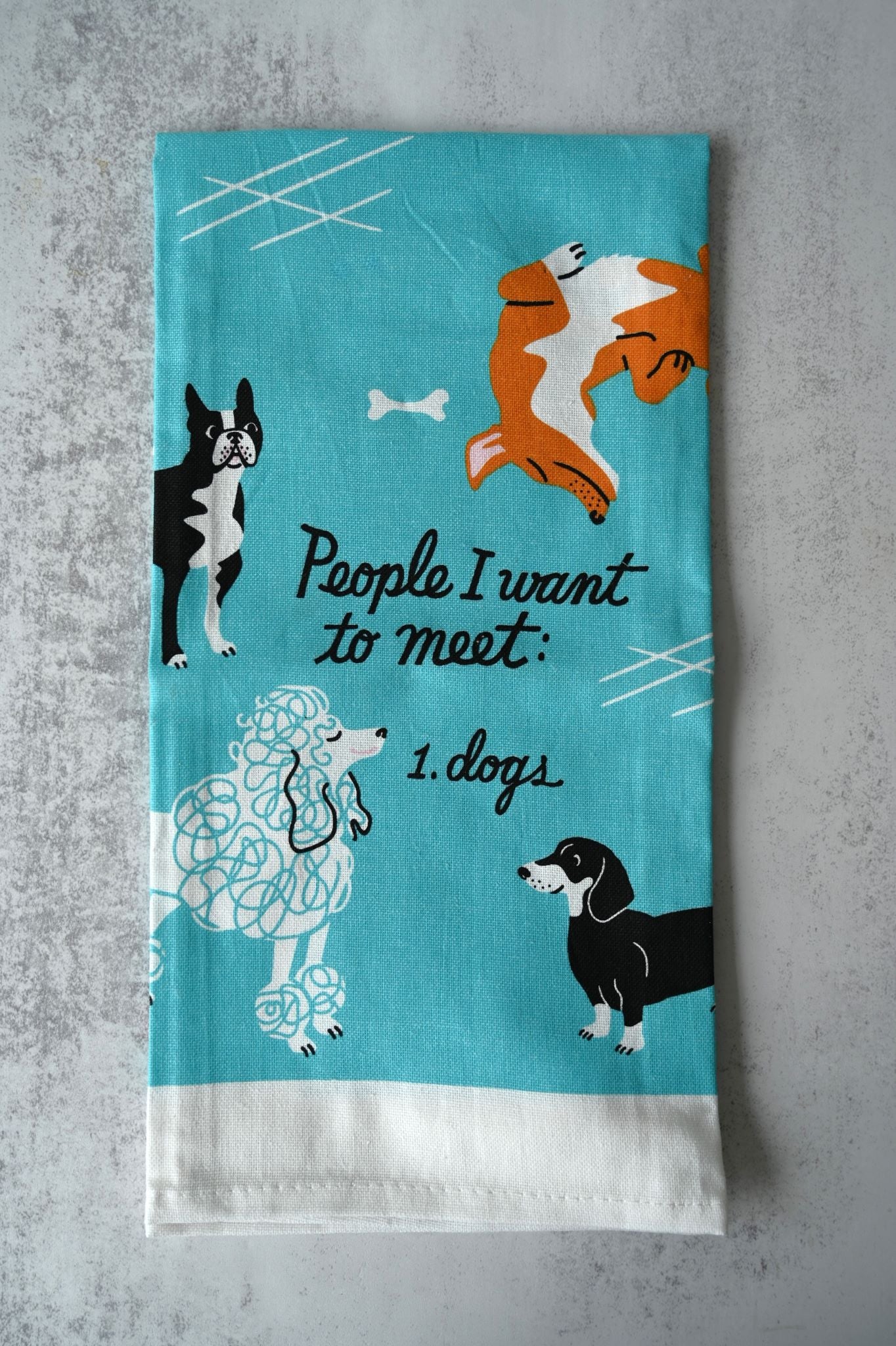 People to Meet: Dogs Tea Towel