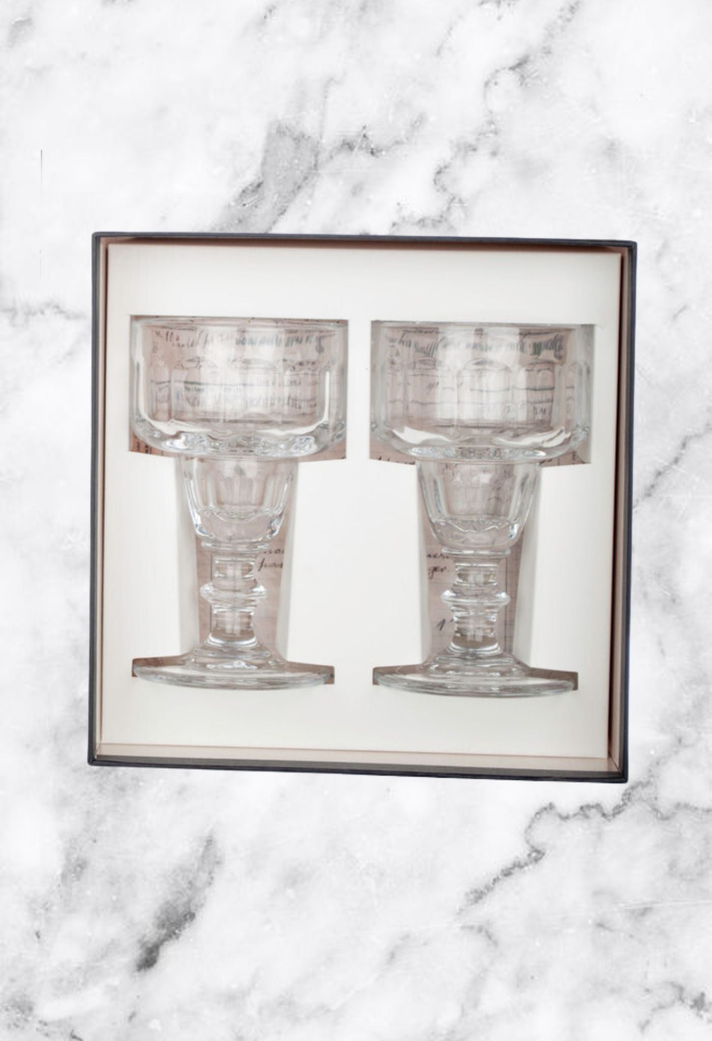 Set aus zwei Absinth-Coupé-Gläsern 