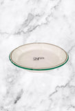 Green and White French Saucer