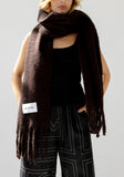 Ground Coffee Brown Brushed Scarf