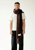 Ground Coffee Brown Brushed Scarf