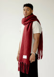 Cranberry Red Brushed Scarf