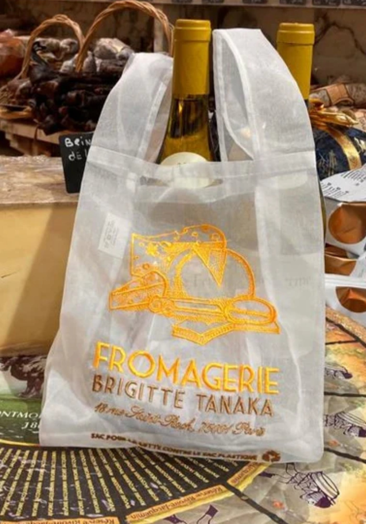 Sac fourre-tout en organza brodé Fromagerie 