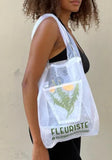 Dandelion Embroidered Organza Tote Bag