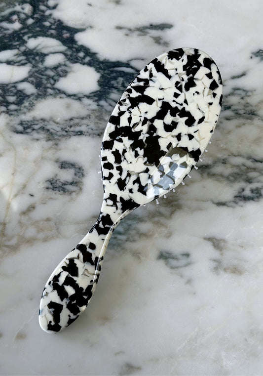 White Tortoiseshell Large Hair Brush