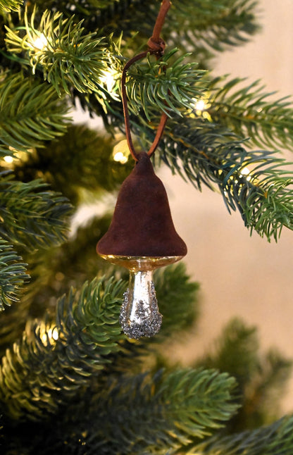 Tall Velvet Top Glass Mushroom