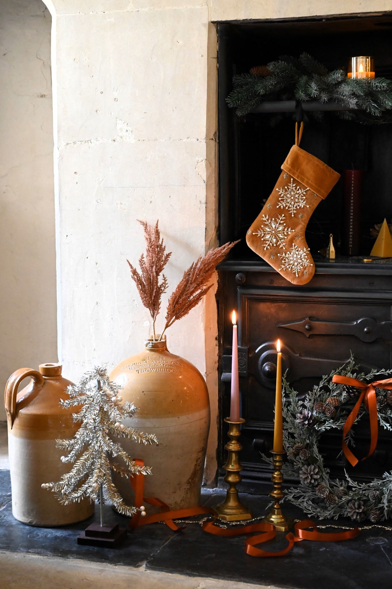 Tinsel Fir Tree Decoration