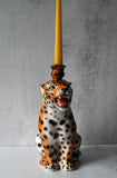 Hand-painted Leopard Candle Holder