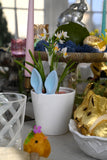 Blue Bunny Ears Ceramic Plant Pot