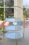 Three Tier Scalloped Cake Stand