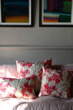 Natural Fuschia Floral Cushion Collection