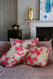 Natural Fuschia Floral Cushion Collection