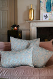 Pale Blue Tulip Floral Cushion Collection