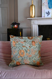 Mint and Peach Champagne Floral Cushion Collection