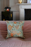 Mint and Peach Champagne Floral Cushion Collection