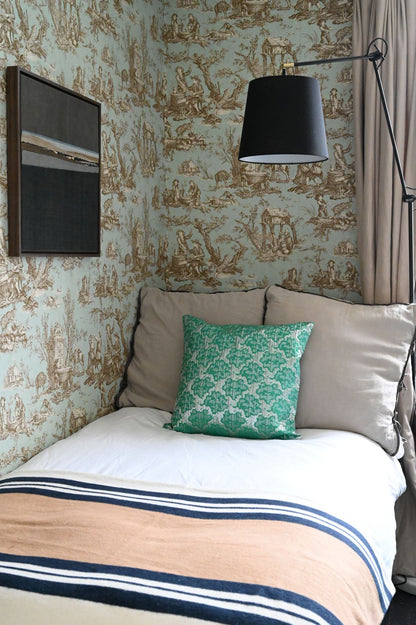 Green and Silver Abstract Tile Cushion Collection