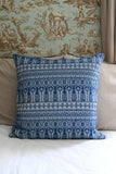 Woven Azure Blue Temple Cushion Collection