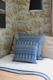 Woven Azure Blue Temple Cushion Collection