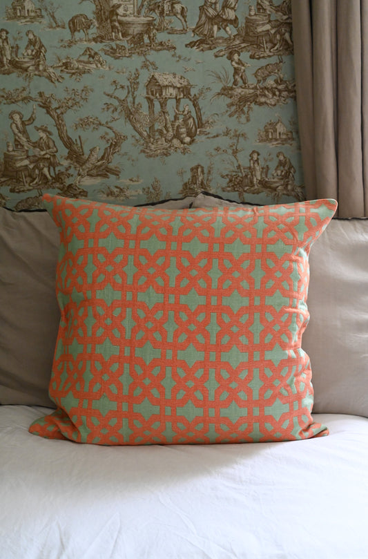 Mint and Coral Seville Cushion Collection
