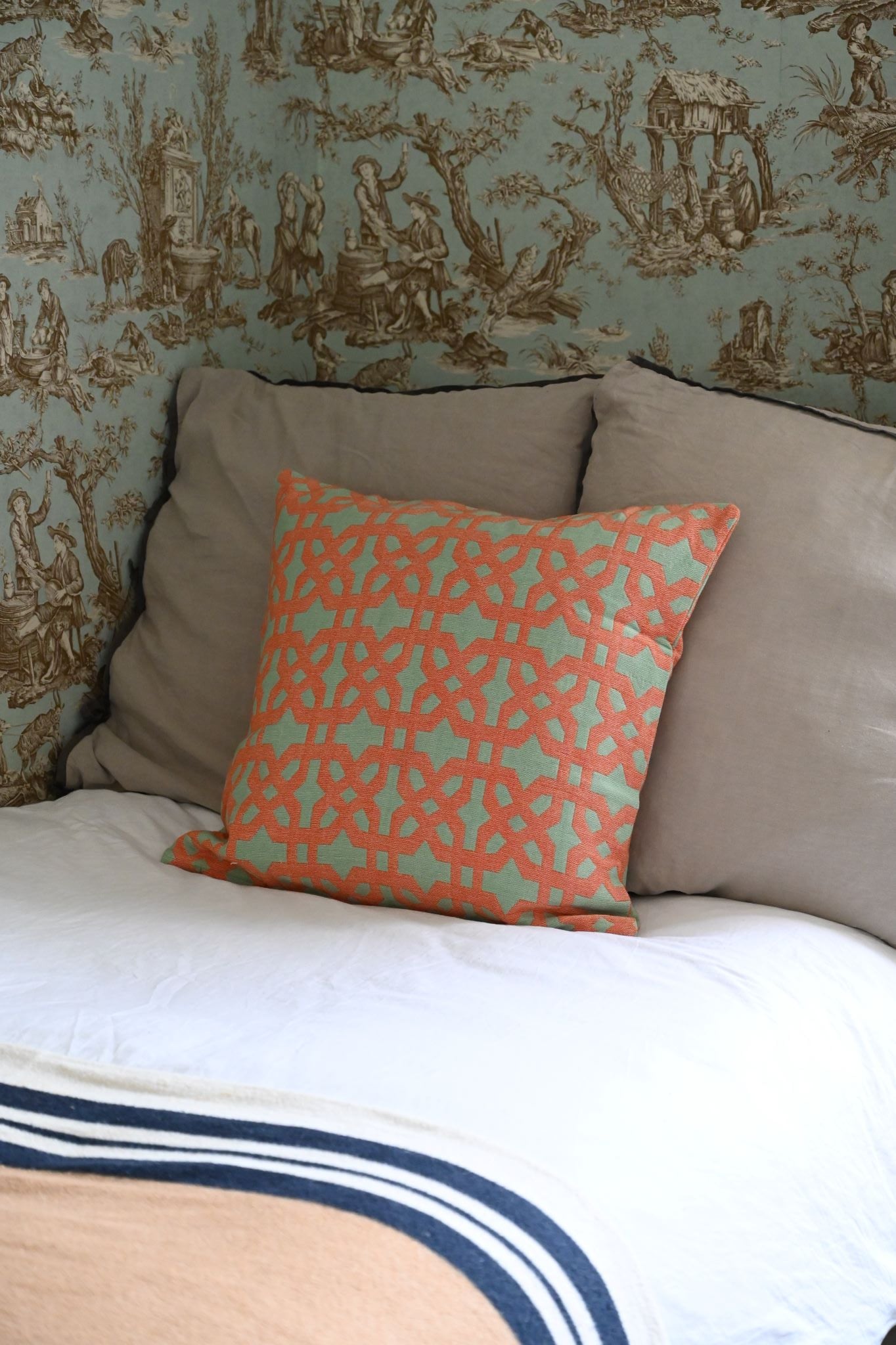 Mint and Coral Seville Cushion Collection