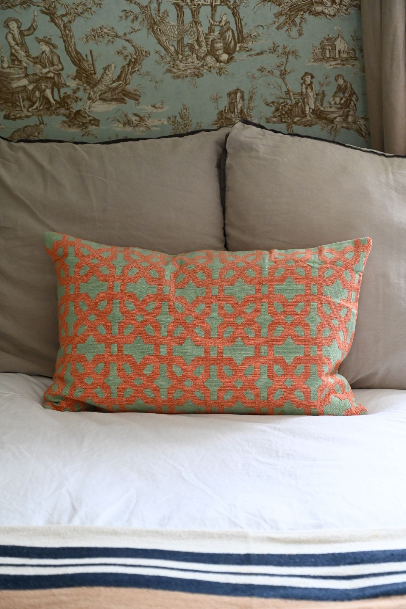 Mint and Coral Seville Cushion Collection