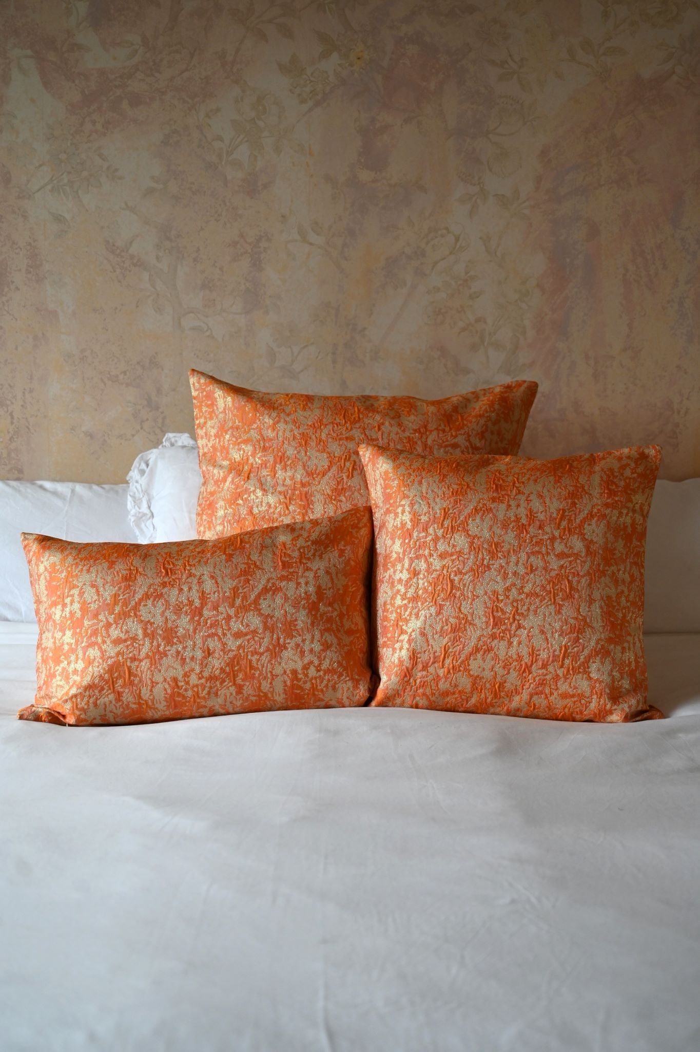 Orange and Gold Shimmer Cushion Collection