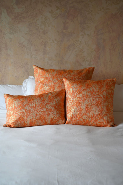 Orange and Gold Shimmer Cushion Collection