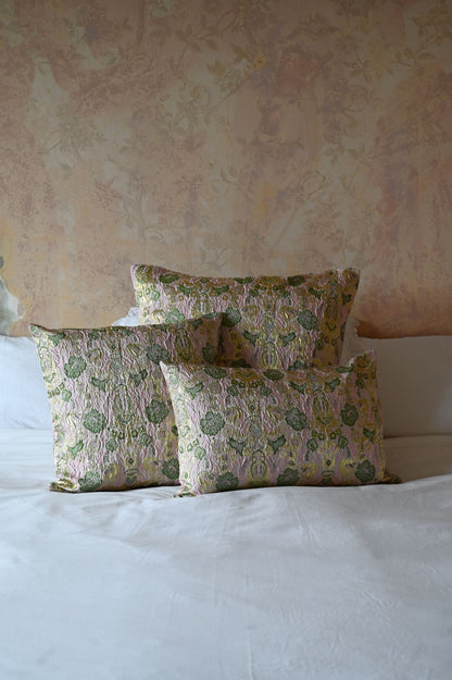 Pink and Gold Brocade Cushion Collection