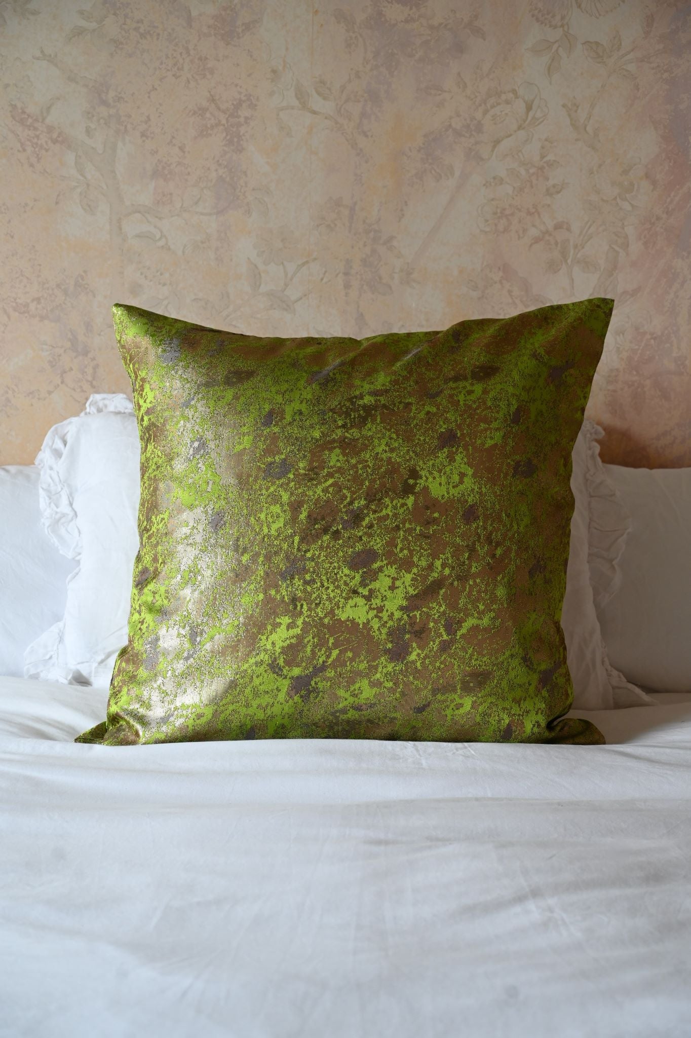 Green Snakeskin Glitch Cushion Collection