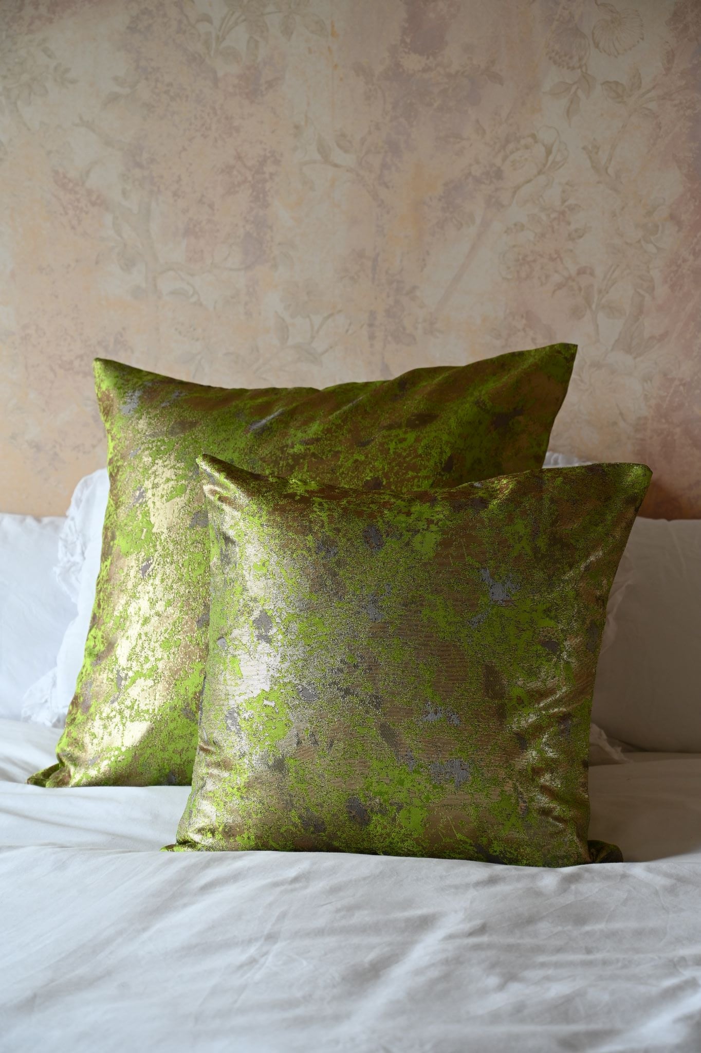 Green Snakeskin Glitch Cushion Collection