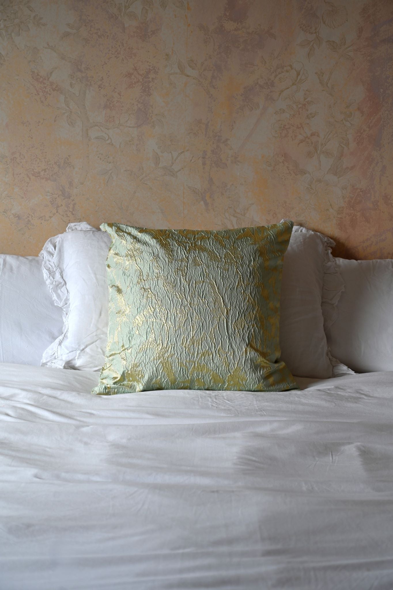 Mint and Gold Shimmer Cushion Collection