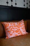 Woven Coral Eucalyptus Leaf Cushion Collection