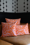 Woven Coral Eucalyptus Leaf Cushion Collection