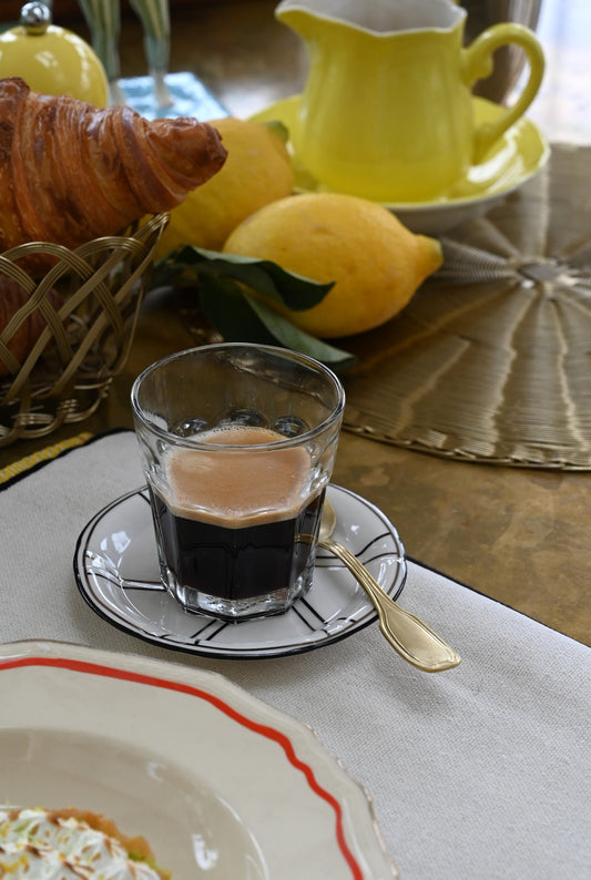 Black and White French Saucer