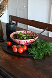 Pink Hand Painted Large Ceramic Bowl