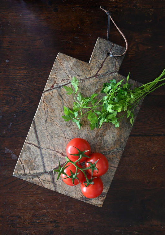 Brown Marble Rectangular Serving Board