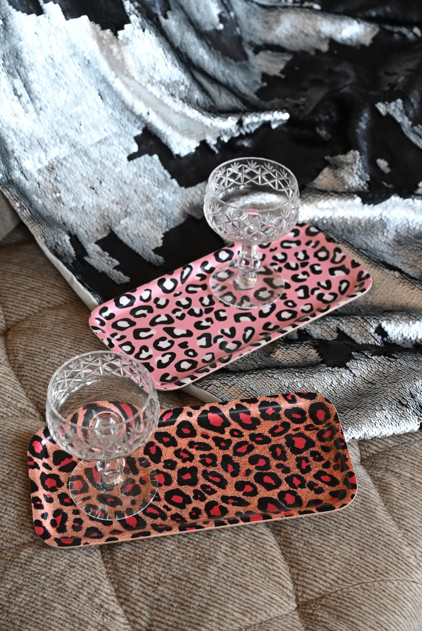 Brown Leopard Print Tray