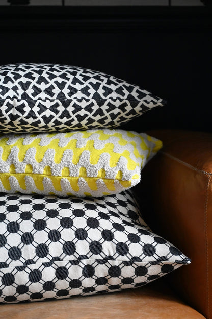 Black and White Wishbone Cushion Collection