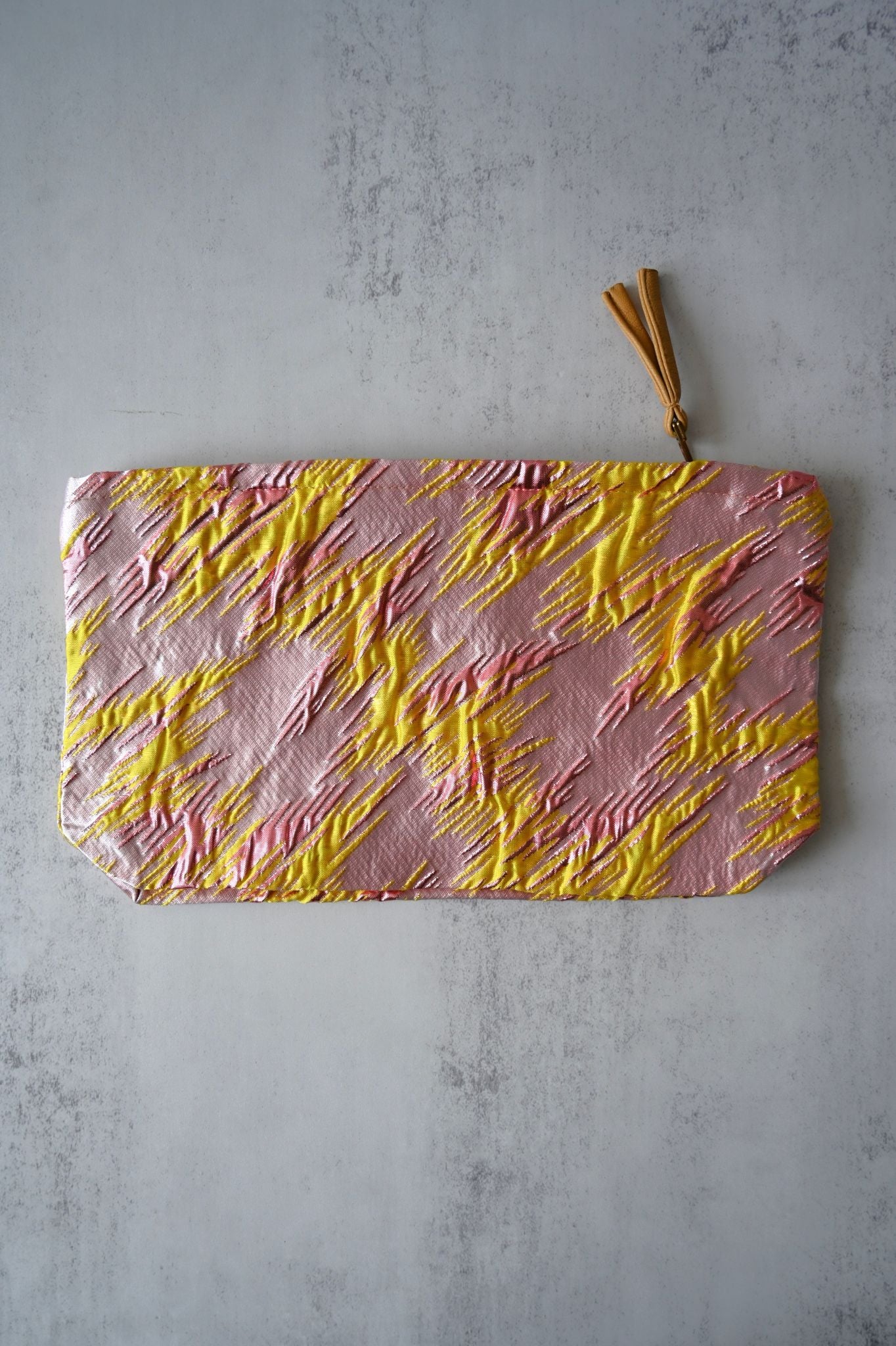 Large Pink and Yellow Lightning Pouch