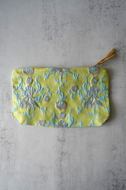 Large Yellow Filligree Pouch