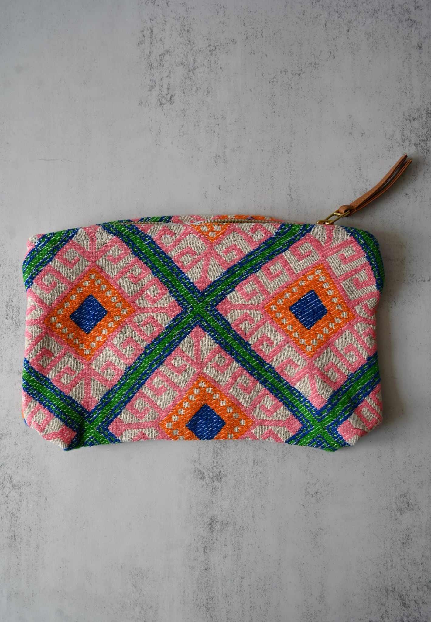 Pink Moorish Tile Print Pouches